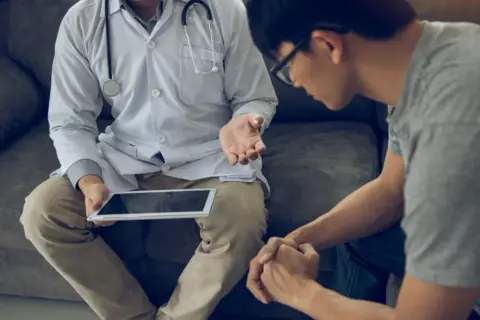 talking to the doctor