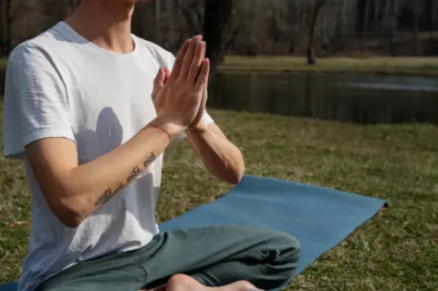 man meditating