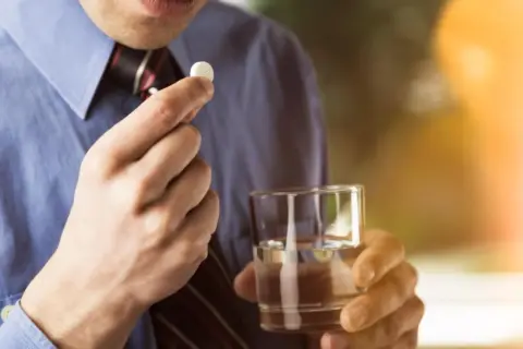 taking meds with water