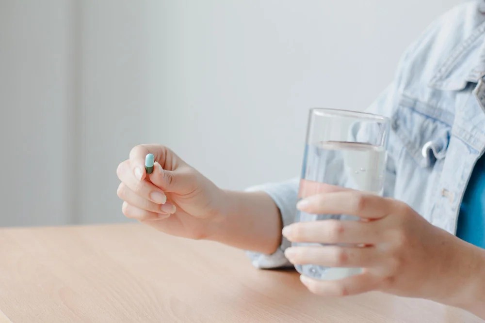 taking meds with water