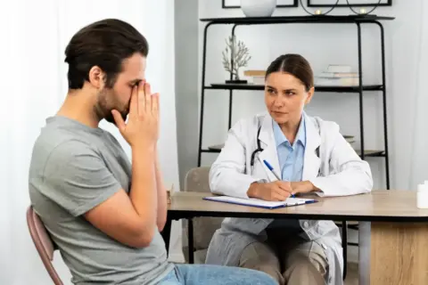 talking to the doctor