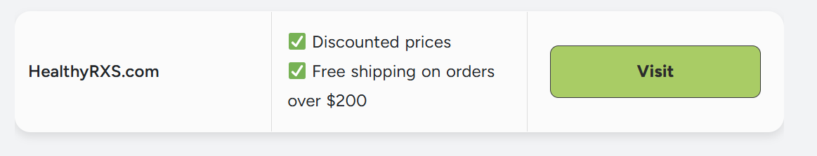 HealthyRXS.com - discounted prices, free shipping on orders over $200. Visit.